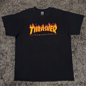 Thrasher Magazine Black Skate Tee Shirt